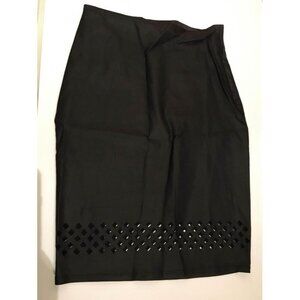 Rainbow Women’s Di-cut Faux Leather Skirt Black Size Small Womens